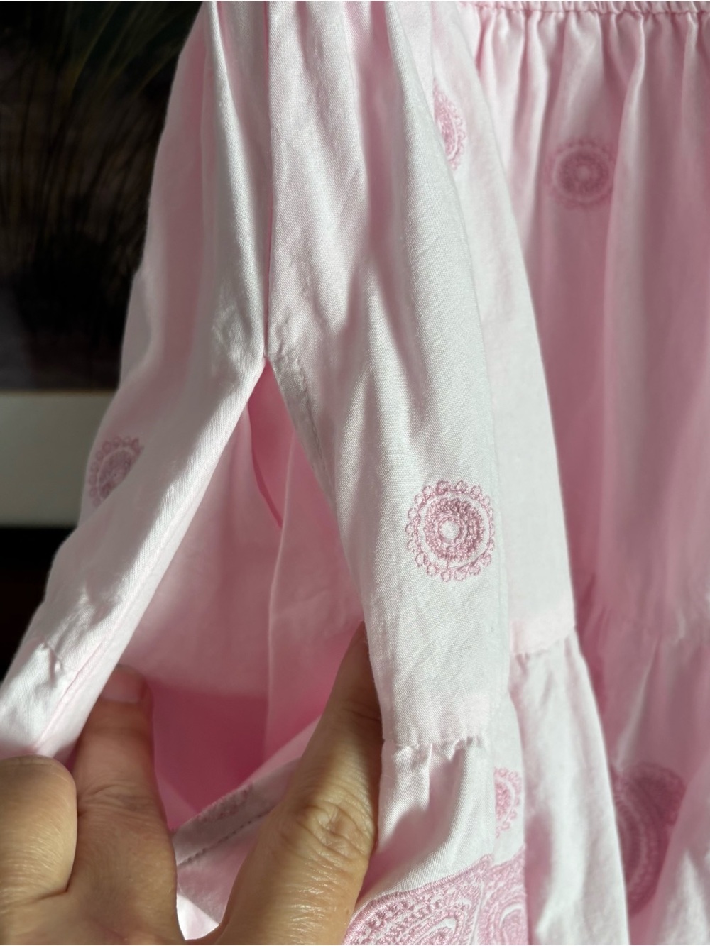 Roller Rabbit Pink Paisley Embroidered Pipette Mini Dress - Picture 8 of 13